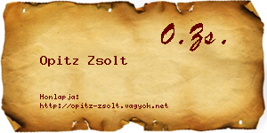 Opitz Zsolt névjegykártya